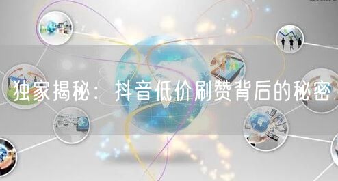 独家揭秘：抖音低价刷赞背后的秘密