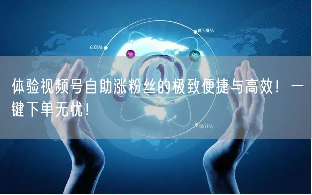 体验视频号自助涨粉丝的极致便捷与高效！一键下单无忧！