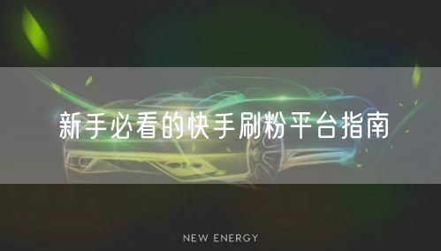 新手必看的快手刷粉平台指南