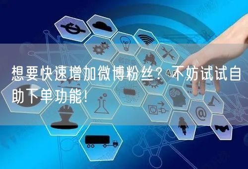 想要快速增加微博粉丝？不妨试试自助下单功能！