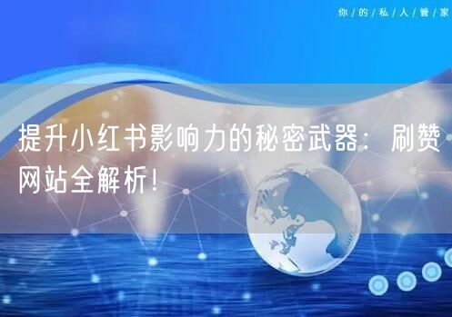 提升小红书影响力的秘密武器：刷赞网站全解析！