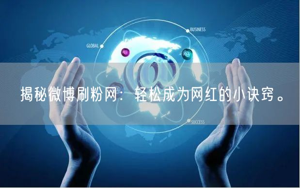 揭秘微博刷粉网：轻松成为网红的小诀窍。