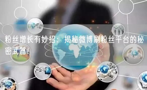 粉丝增长有妙招：揭秘微博刷粉丝平台的秘密武器！