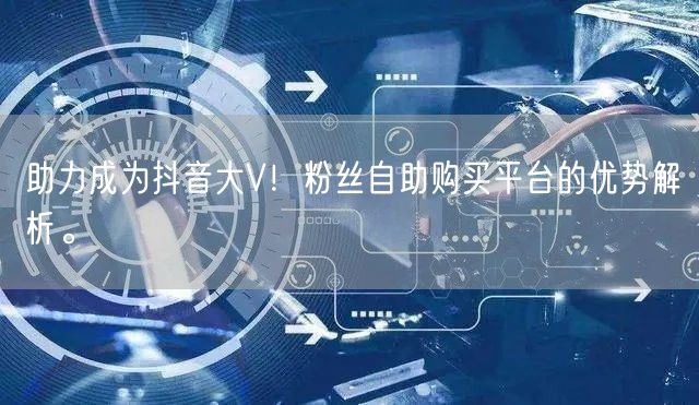 助力成为抖音大V！粉丝自助购买平台的优势解析。