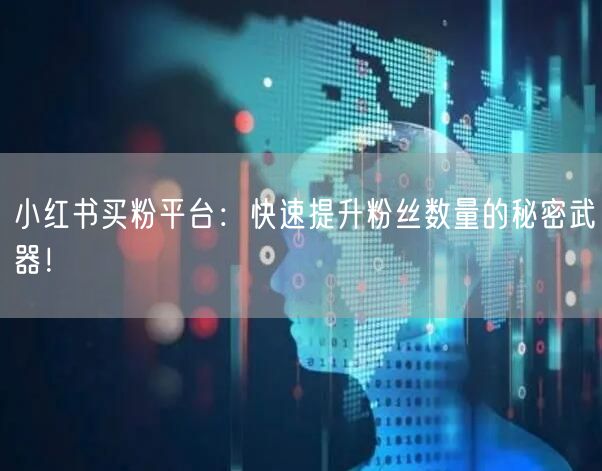 小红书买粉平台：快速提升粉丝数量的秘密武器！