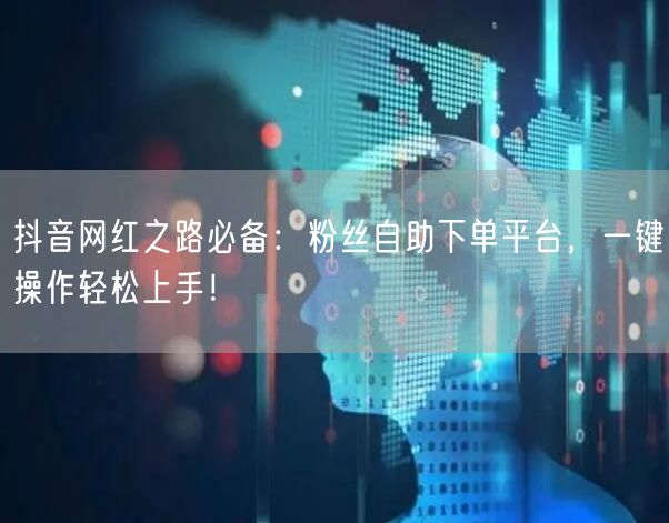 抖音网红之路必备：粉丝自助下单平台，一键操作轻松上手！