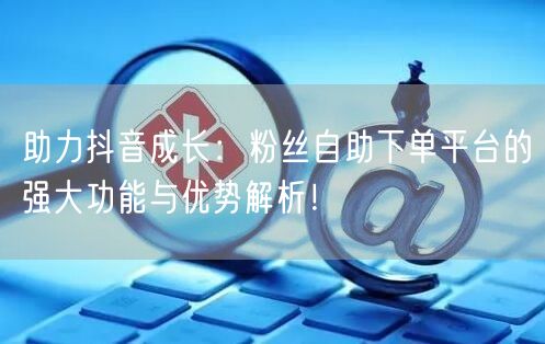 助力抖音成长：粉丝自助下单平台的强大功能与优势解析！