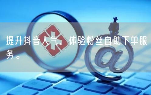 提升抖音人气，体验粉丝自助下单服务。