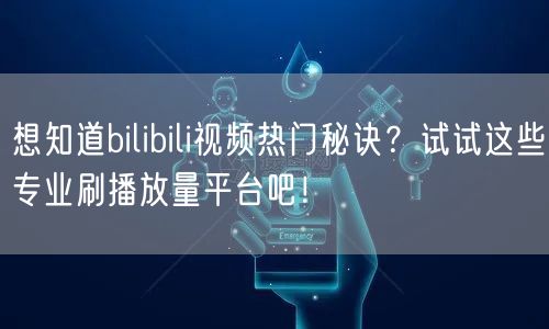想知道bilibili视频热门秘诀？试试这些专业刷播放量平台吧！
