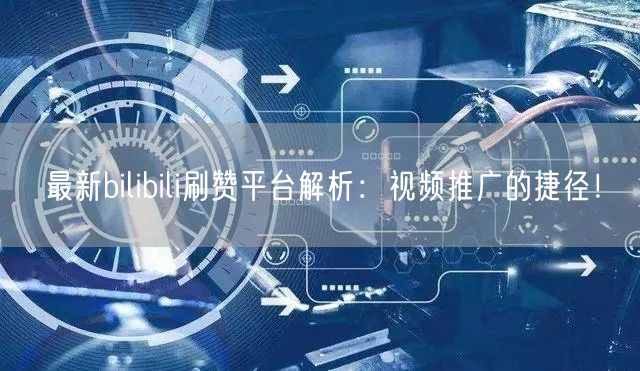 最新bilibili刷赞平台解析：视频推广的捷径！