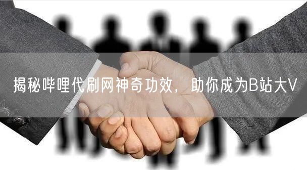 揭秘哔哩代刷网神奇功效，助你成为B站大V
