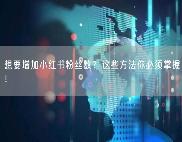 想要增加小红书粉丝数？这些方法你必须掌握！