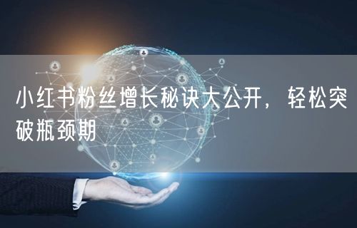 小红书粉丝增长秘诀大公开，轻松突破瓶颈期