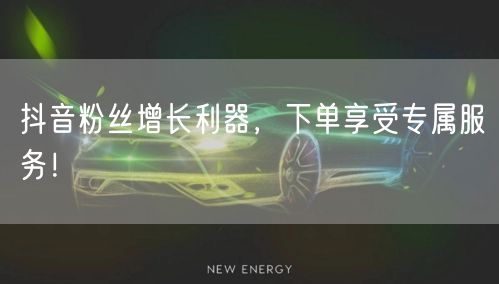 抖音粉丝增长利器，下单享受专属服务！