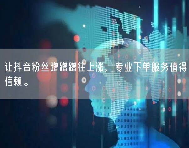让抖音粉丝蹭蹭蹭往上涨，专业下单服务值得信赖。