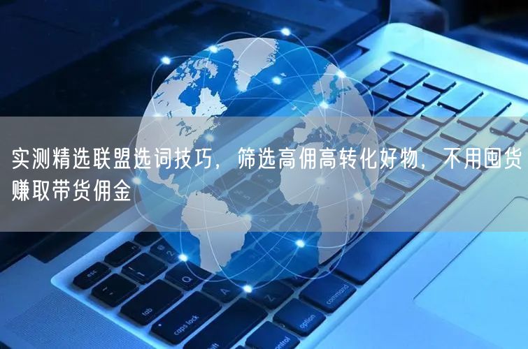 实测精选联盟选词技巧,筛选高佣高转化好物,不用囤货赚取带货佣金