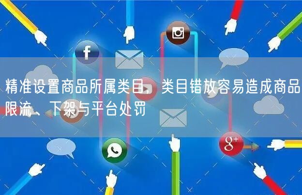 精准设置商品所属类目,类目错放容易造成商品限流、下架与平台处罚