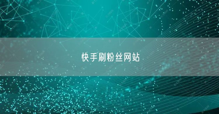 快手刷粉丝网站