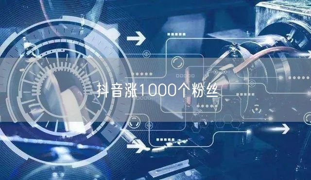 抖音涨1000个粉丝